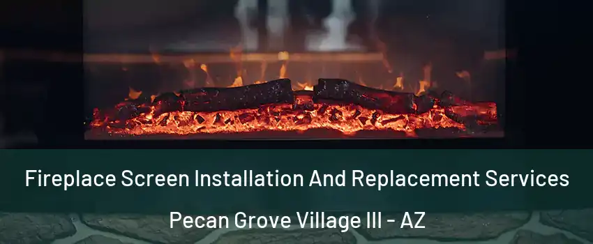 Fireplace Screen Installation And Replacement Services Pecan Grove Village III - AZ